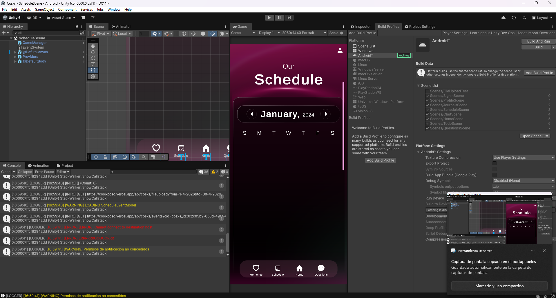 Cosxs Unity Editor Overview